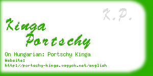 kinga portschy business card